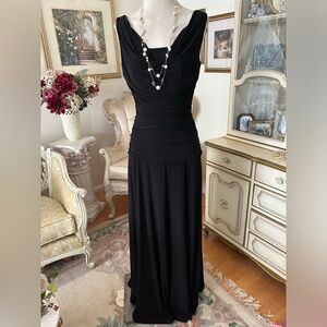 NW Nightway like new beautiful ruched black gown size 12